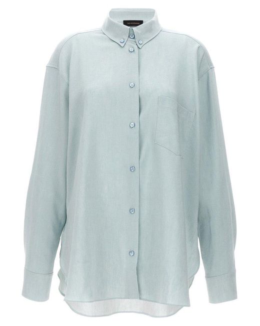 ANDAMANE Blue Robbie Oversized Button-down Shirt