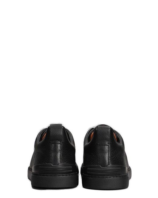 Zegna Black Low-top Slip-on Sneakers for men
