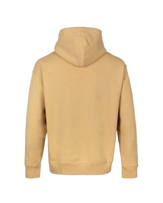 Moschino Natural Logo Embroidered Drawstring Hoodie for men
