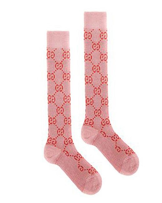 Gucci Pink GG Signature Socks