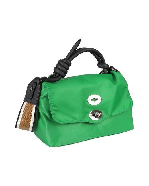 Zanellato Green Postina Foldover-top Small Tote Bag