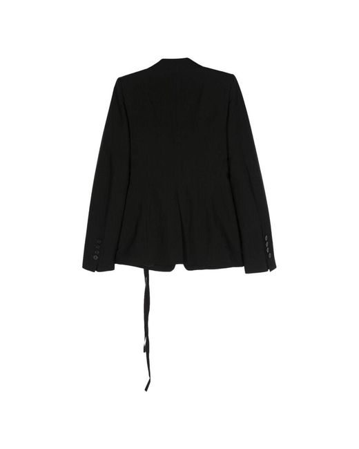 Ann Demeulemeester Black Button-up Jacket