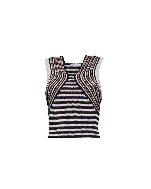 Lemaire Black Striped Knitted Sleeveless Top