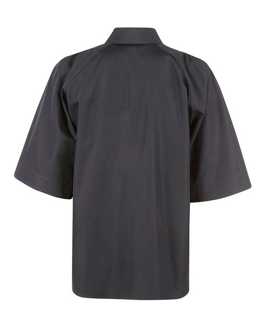 Aspesi Black Buttoned Short-sleeved Shirt