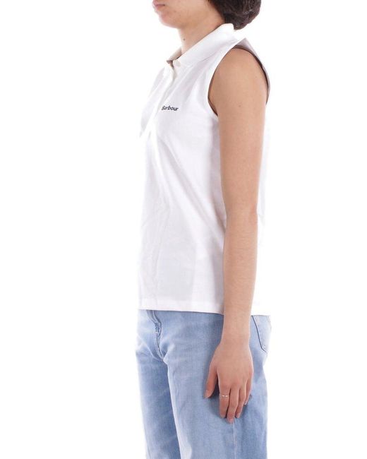 Barbour White T-Shirts And Polos