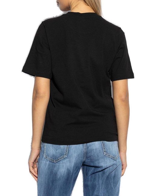 DSquared² Black Short-sleeved Crewneck T-shirt
