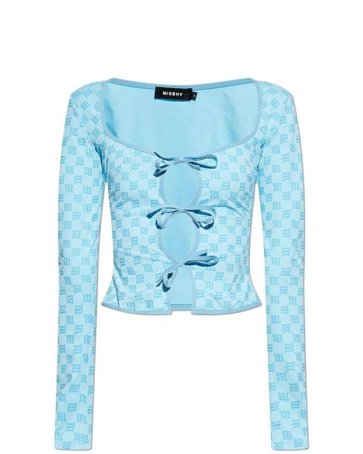 M I S B H V Blue Monogram Top