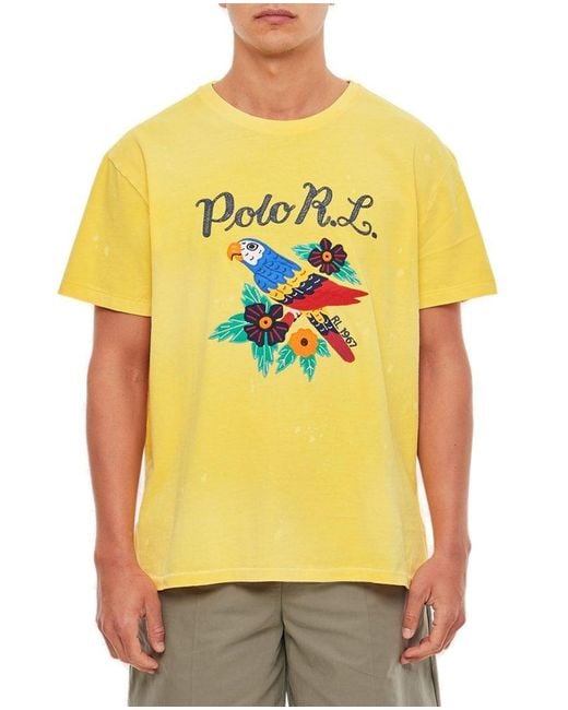 Polo Ralph Lauren Parrot Tee In Yellow,at Urban Outfitters for men