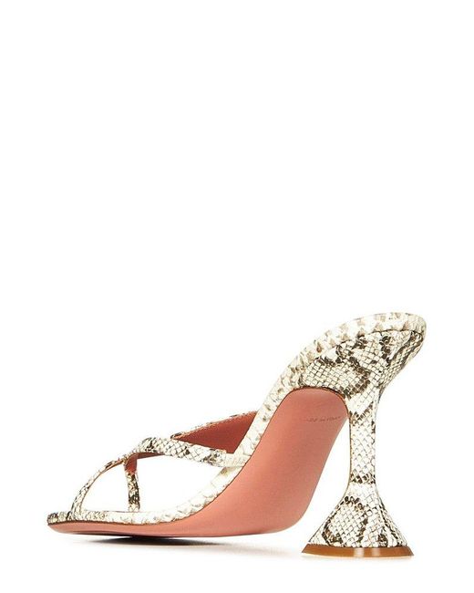 AMINA MUADDI Metallic Shiona Embossed Mules