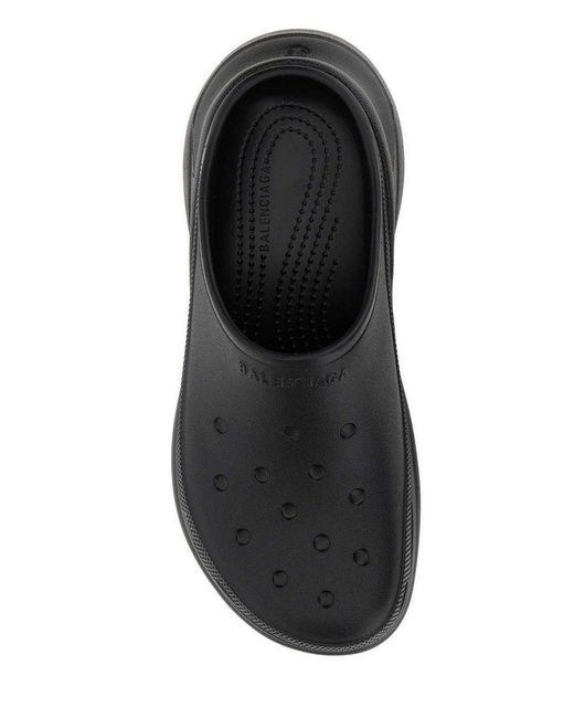 Balenciaga Black X Crocs Platform Mules