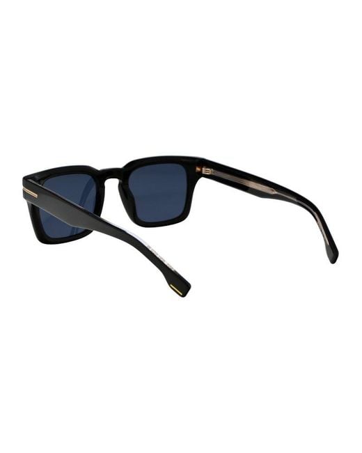 Boss Blue Square Frame Sunglasses for men