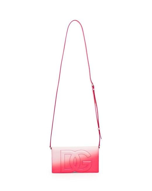 Dolce & Gabbana Pink Cell Phone Holder With Logo
