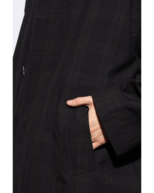 Lemaire Black Oversize Coat, for men