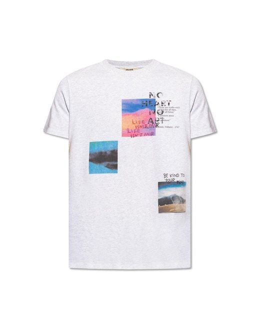 Zadig & Voltaire White 'ted' Printed T-shirt, for men