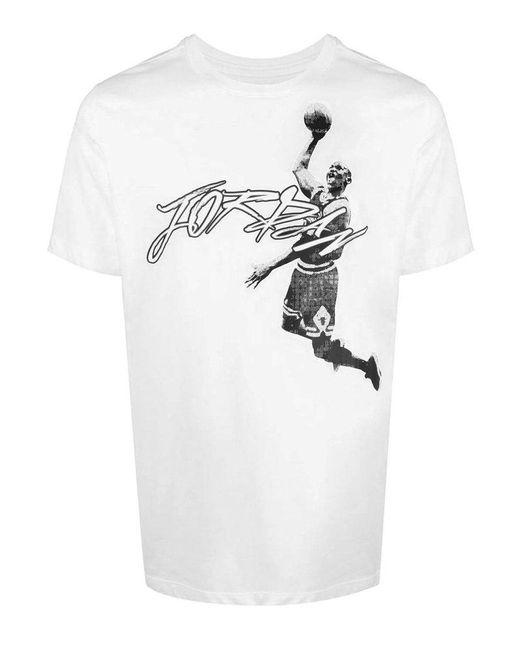 Nike Michael- Print T-shirt in White for Men | Lyst Canada