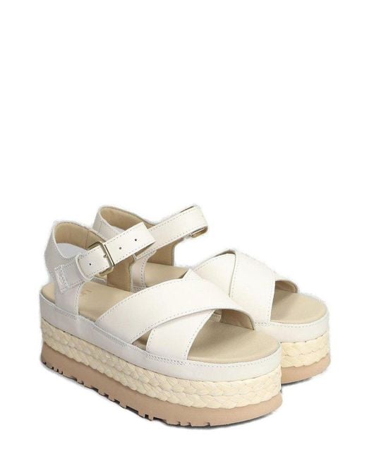 Ugg Natural Aubrey Ankle Strap Sandals