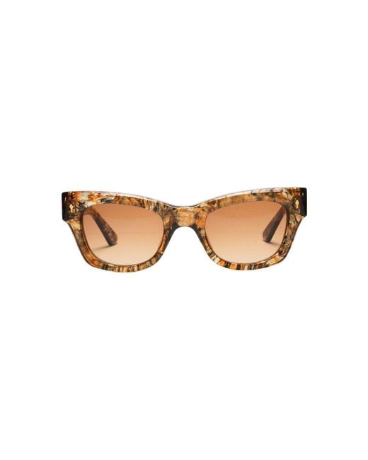 Jacques Marie Mage Brown Cat-eye Sunglasses