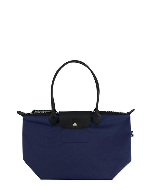 Longchamp Blue Large Le Pliage Energy Top Handle Bag