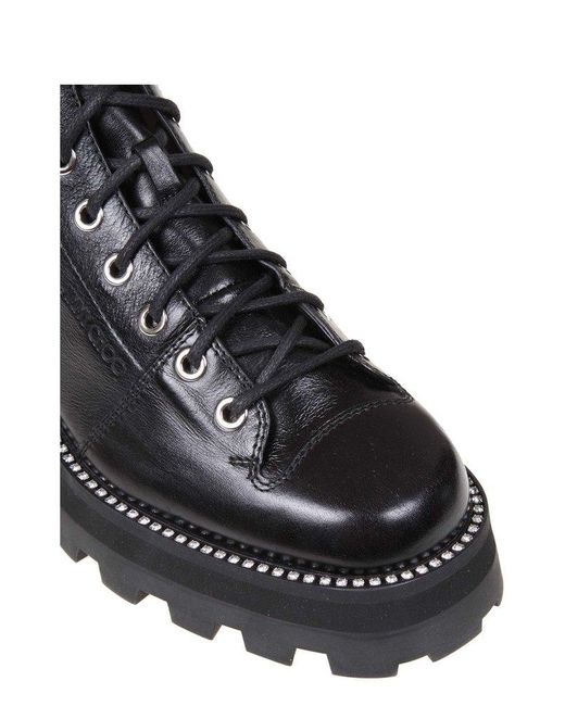 Jimmy Choo Black Colby Combat Boots
