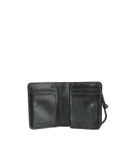 Snapshot DTM Mini Compact Wallet in Black Leather