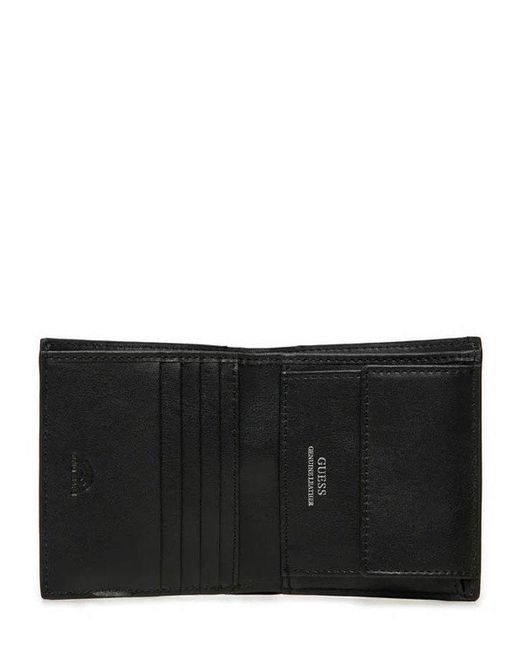 Guess Black Triangle-Logo Bi-Fold Wallet for men