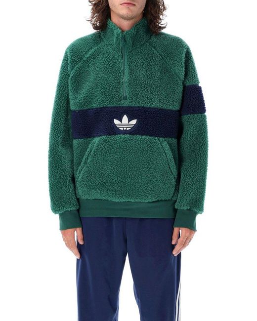 Adidas Originals Green Teddy Jacket for men