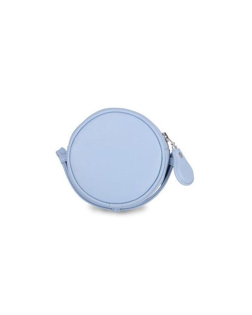 Courreges Blue Reedition Circle Zipped Crossbody Bag