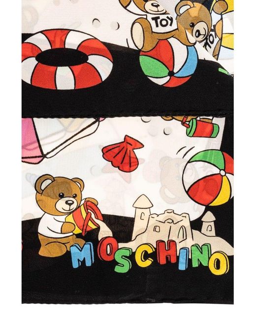 Moschino Black Silk Scarf,