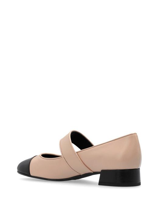Tory Burch Natural Cap-Toe Mary Jane Heel Ballet 25Mm/ Scarpe Basse Rose