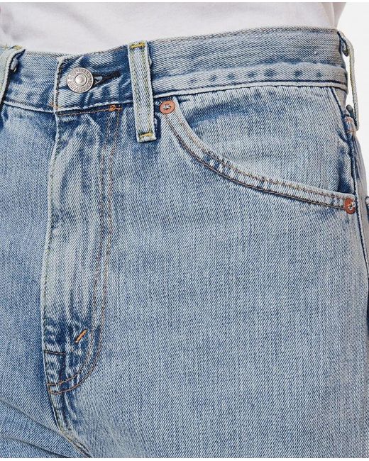Levi's Blue High-waisted Straight-leg Jeans