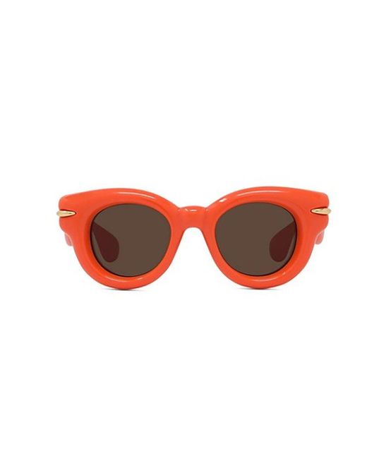 Loewe Red Round Frame Sunglasses