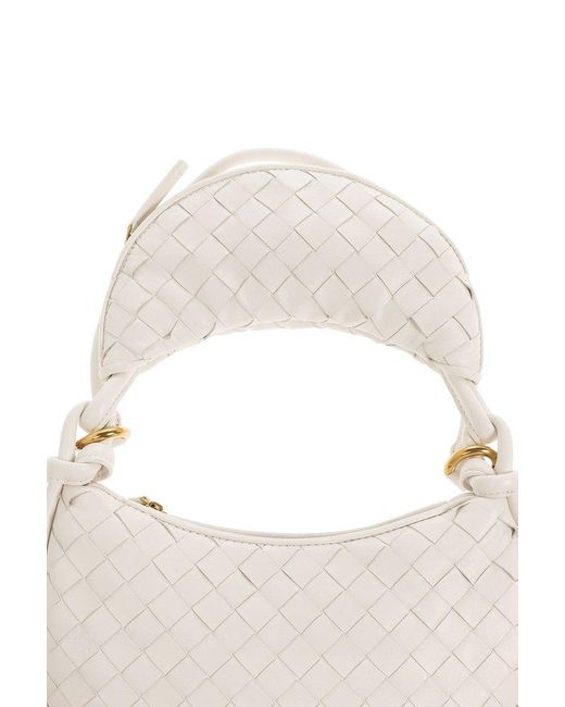 Bottega Veneta White ‘Gemelli Small’ Shoulder Bag