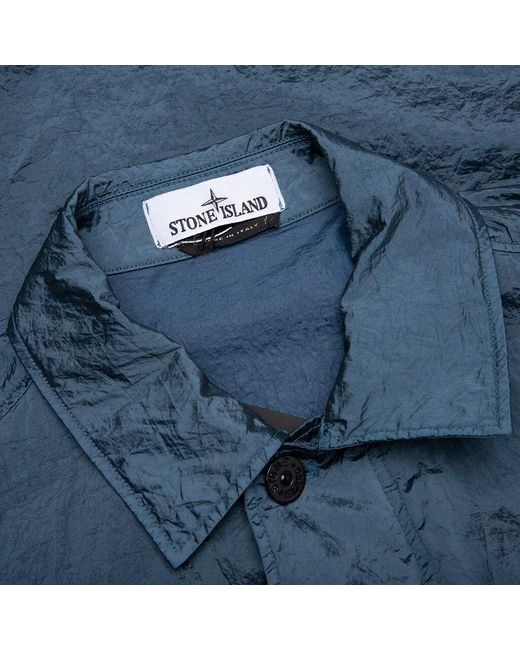 Stone Island Blue Compass Badge Field Jacket for men