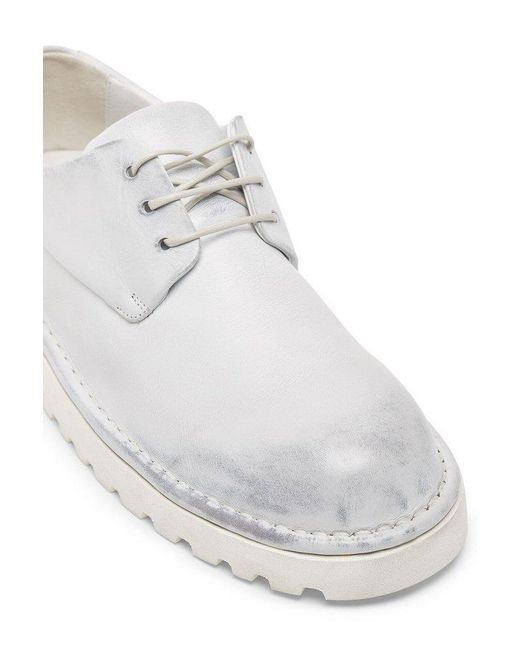 Marsèll White Pallottola Pomice Derby Lace-up Shoes for men