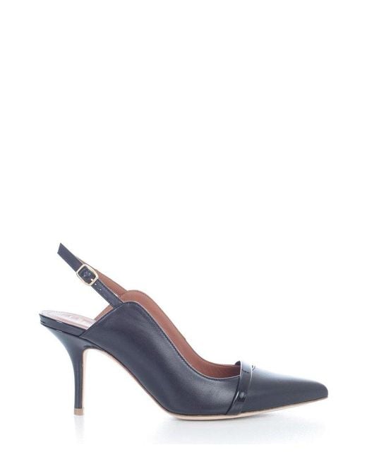 Malone Souliers Blue Marion Pointed-toe Slingback Pumps