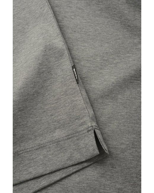 Boss Gray Logo Plaque Crewneck T-Shirt for men