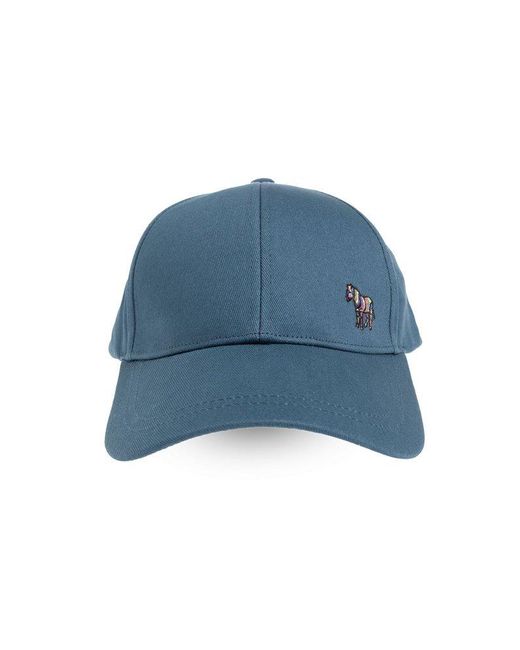PS by Paul Smith Blue Zebra Embroidered Baseball Cap for men