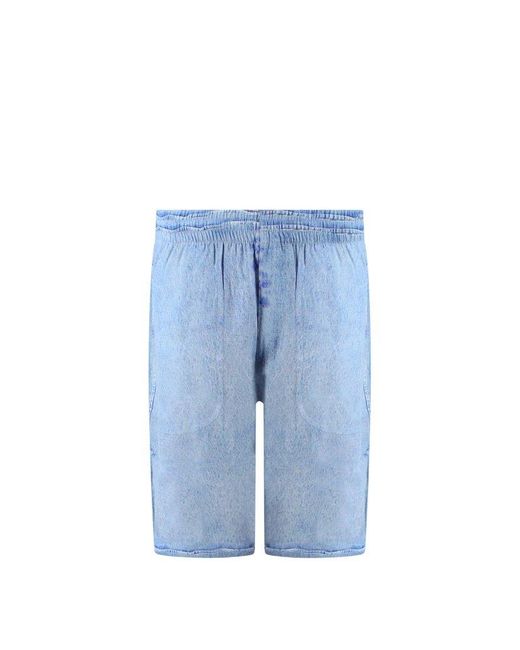 DIESEL Blue P Feng Denim Shorts for men