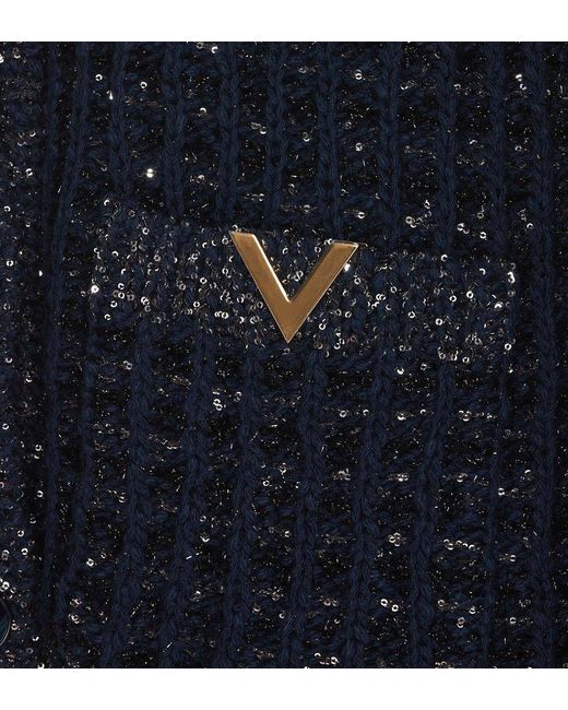 Valentino Black Logo Plaque Long-sleeved Jacket