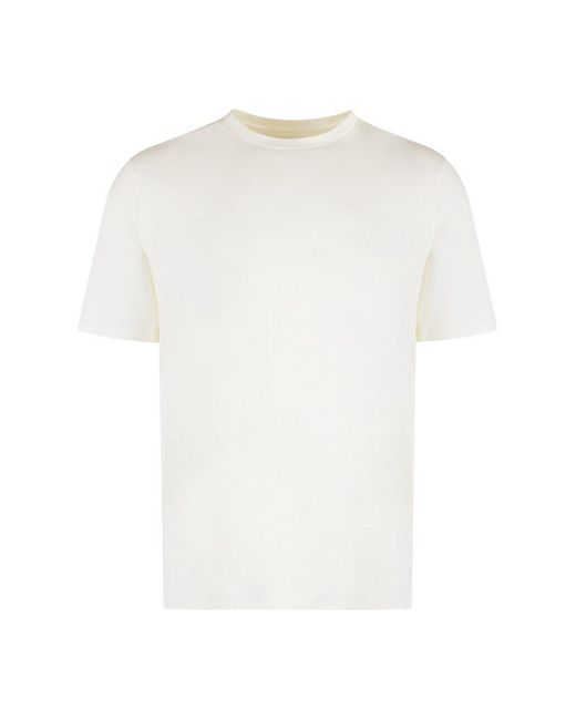 Jil Sander White Cotton Crew-Neck T-Shirt for men