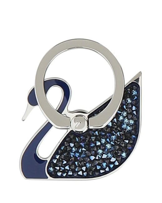 Swarovski Blue Swan Sticker Phone Ring