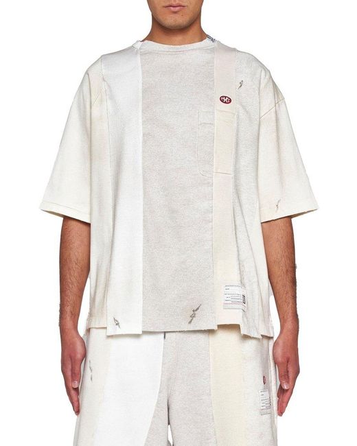 Maison Mihara Yasuhiro White Cotton Crew-Neck T-Shirt for men