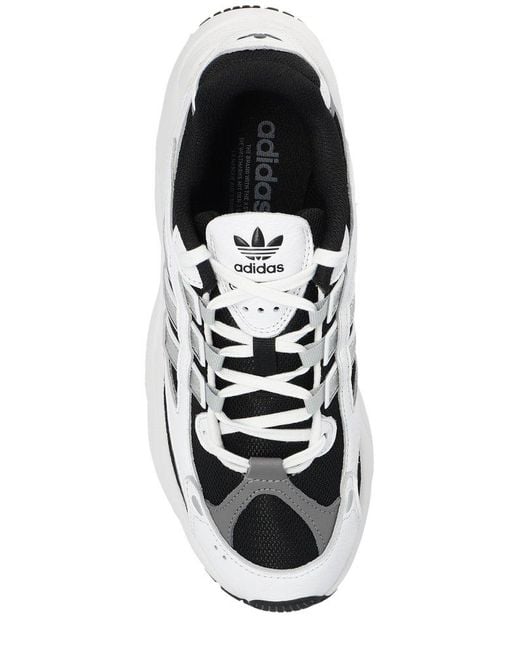 Adidas Originals White Ozmillen Panelled Lace-up Sneakers for men
