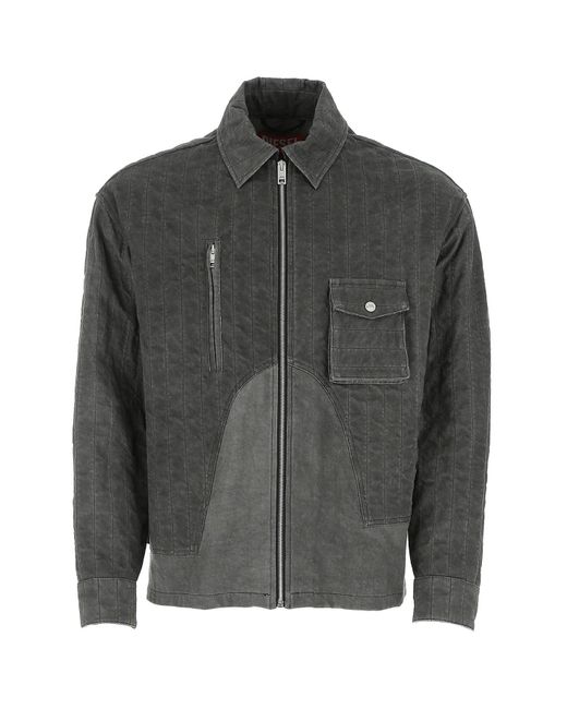 A_COLD_WALL* Gray * X Diesel Quilted Denim Jacket for men