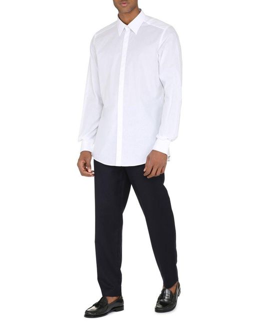 Dolce & Gabbana White Classic Collar Shirt for men