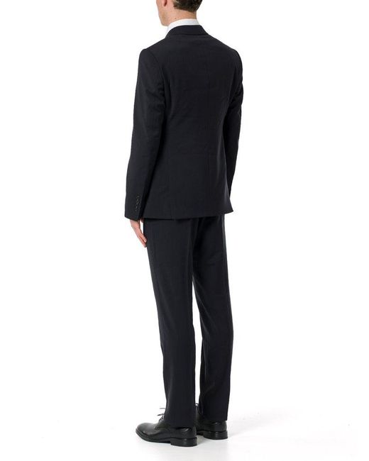 Emporio Armani Black Single-Breasted Tailored Suit for men