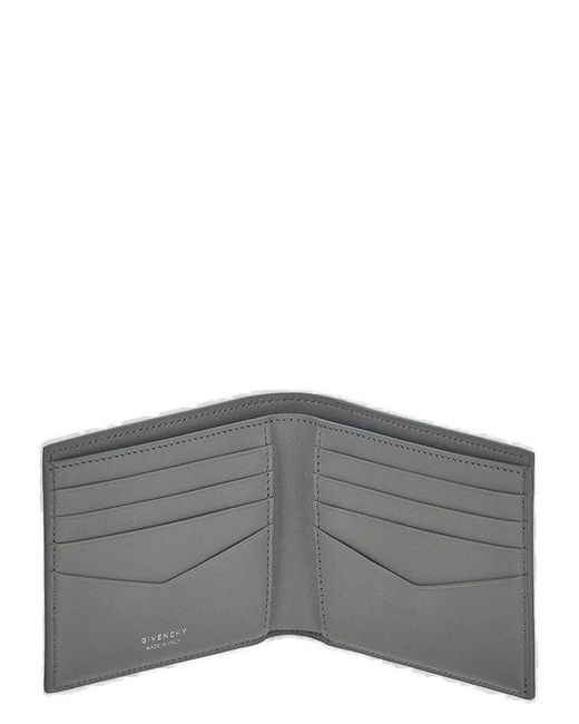 Givenchy Gray Logo Patch Bifold Wallet for men