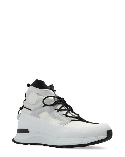Canada Goose White Glacier Trail High Top Sneakers for men