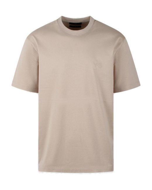 Y-3 Natural Crewneck Short-sleeved T-shirt for men