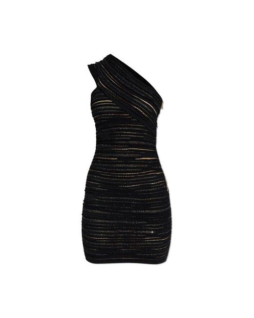 Balmain Black Dress With Shimmering Sequins
